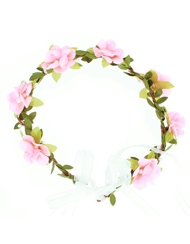 Lola  Floral Crown in Pink